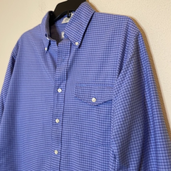 LL Bean Purple Button Down Shirt Size 16 1/2 -32 - Picture 2 of 7